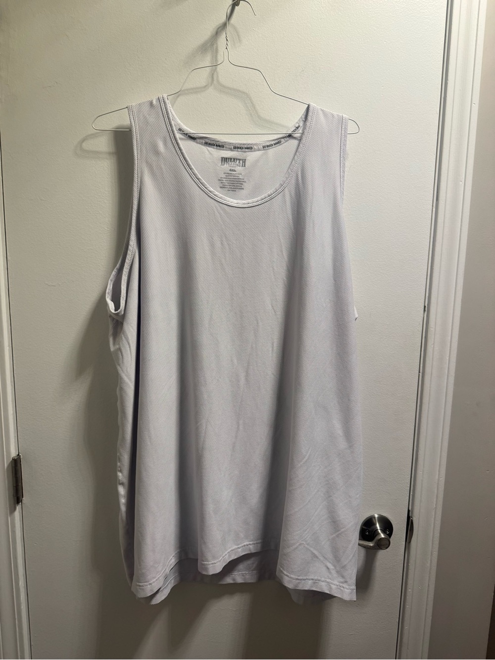 * Men’s White Duluth Tank Top